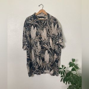 Campia Moda Silk Hawaiian Shirt Mens Large Great Condition Casual Button Down